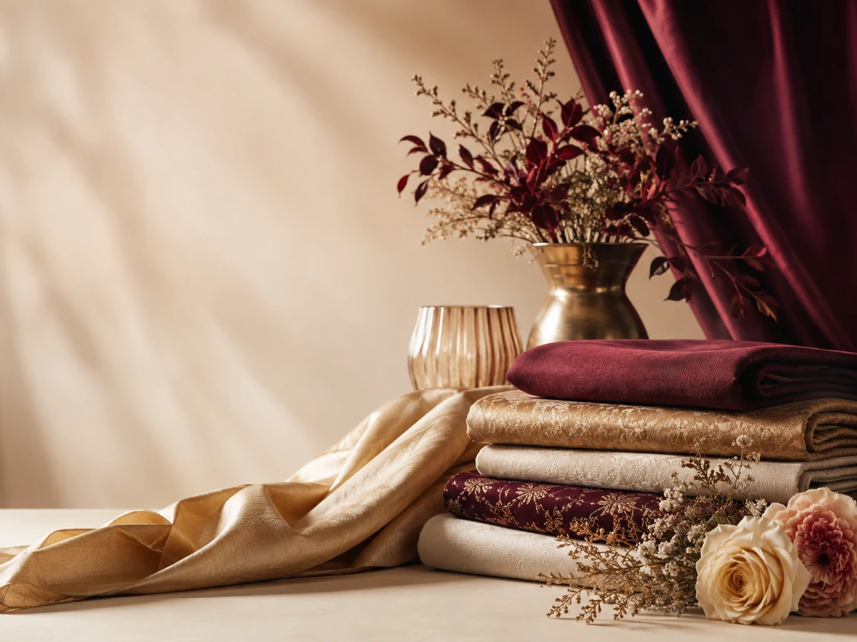 Premium textiles and floral décor representing nearly 50 years of trust